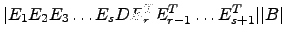 $\displaystyle \vert E_1E_2E_3 \dots E_s D E_r^T E_{r-1}^T\dots E_{s+1}^T \vert\vert B\vert$