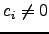 $ c_i \ne 0$