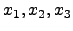 $ x_1,x_2,x_3$