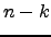 $ n-k$