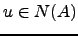 $ u\in N(A)$