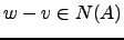 $ w-v \in N(A)$