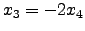 $ x_3=-2x_4$
