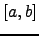 $ [a,b]$