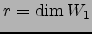 $ r=\dim W_1$
