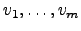 $ v_1, \dots , v_m$
