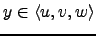 $ y \in \langle u,v,w \rangle $