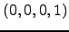 $ (0,0,0,1)$