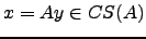 $ x=Ay \in CS(A)$