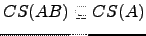 $ CS(AB)\subseteq CS(A)$