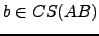 $ b\in CS(AB)$