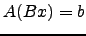 $ A(Bx)=b$