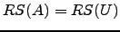 $ RS(A)=RS(U)$