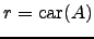 $ r=\mathrm{car}(A)$