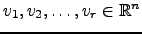 $ v_1,v_2, \dots, v_r\in {\mathbb{R}}^n$