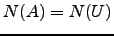 $ N(A)=N(U)$