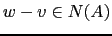 $ w-v \in N(A)$