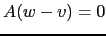 $ A(w-v)=0$