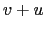 $ v+u$