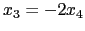 $ x_3=-2x_4$