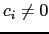 $ c_i \ne 0$