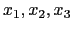 $ x_1,x_2,x_3$