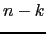 $ n-k$