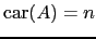 $ \mathrm{car}(A)=n$