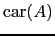 $ \mathrm{car}(A)$