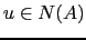 $ u\in N(A)$