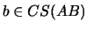 $ b\in CS(AB)$