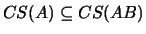 $ CS(A)\subseteq CS(AB)$