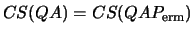 $ CS(QA)=CS(QAP_{\text{erm}})$