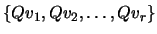 $ \left\{Qv_1,Qv_2, \dots, Qv_r \right\}$