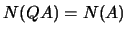 $ N(QA)=N(A)$