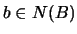 $ b \in N(B)$