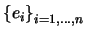 $ \left\{e_i\right\}_{i=1,\dots,n}$