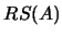 $ RS(A)$