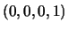 $ (0,0,0,1)$